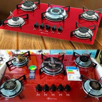 Cooktop 5 Bocas Fischer Rouge à Gás Tripla-Chama - Acendimento Superautomático