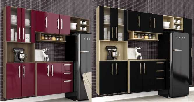 Cozinha Compacta Mayara 4 Peças Terraro/fucsia - At Home