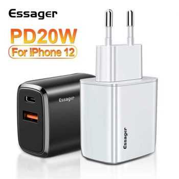 Essager 20W 2 Ports USB Type-C Charger