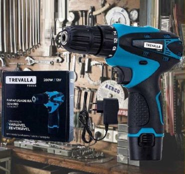 Furadeira Parafusadeira À Bateria Trevalla TL-FME-P02-7 Azul 12V