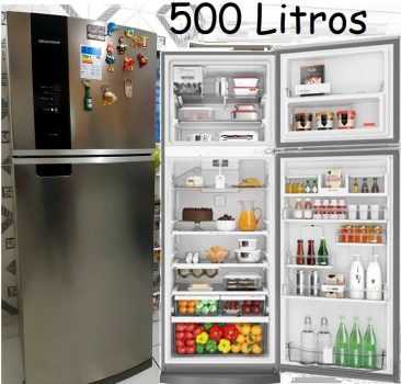 Geladeira Brastemp Frost Free Duplex 500 litros cor Inox com Turbo Control - BRM57AK
