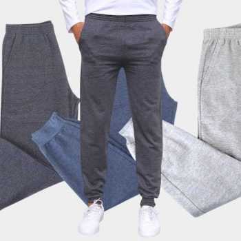 Kit Calça Moletom Three Hands Básica Masculina 3 Peças