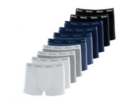 Kit de 10 Cuecas Boxer, Mash, Masculino