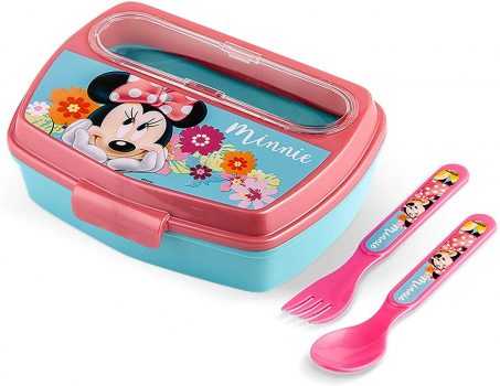 Lancheira Com Talheres Disney Minnie - Lillo, Rosa