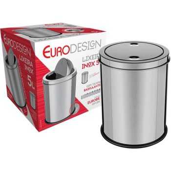 Lixeira com Tampa Basculante Euro Inox