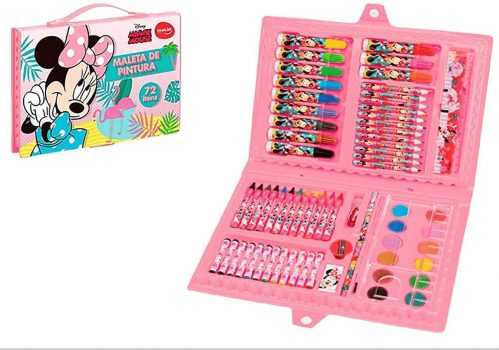 Maleta para Pintura Licenciada Minnie Completa Plastica - 01 Unidade Molin, Multicor