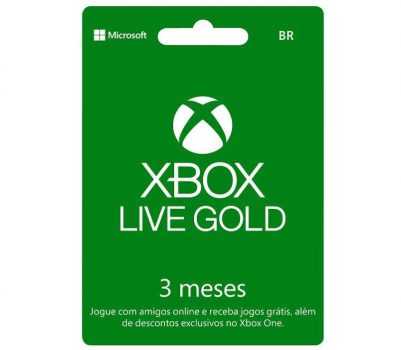 Microsoft Xbox Live Gold - 3 Meses - Cartão Físico
