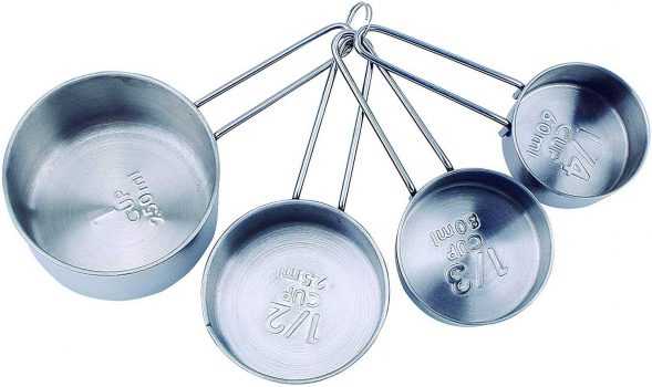 Mimo Style Xícaras Medidoras, 4 peças, Inox, Prata