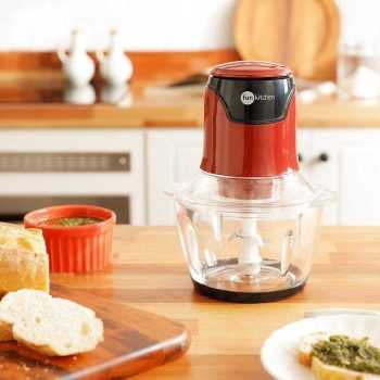 Mini processador com Bowl de Vidro Vermelho Fun Kitchen