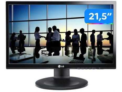 Monitor LG 22MP55PJ-B.AWZ 21,5” LED IPS Widescreen - Full HD HDMI Display Port Pivot Altura Inclinação