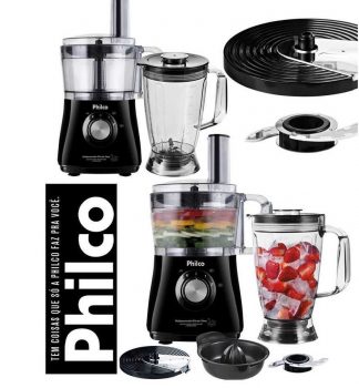 Multiprocessador de Alimentos Philco All In One Citrus 3 em 1 2 velocidades + Pulsar Branco - 800W