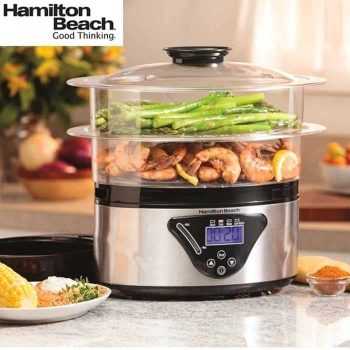 Panela de Vapor Elétrica Hamilton Beach 37530 Inox 800W 5,2L Timer Display Digital - 127V