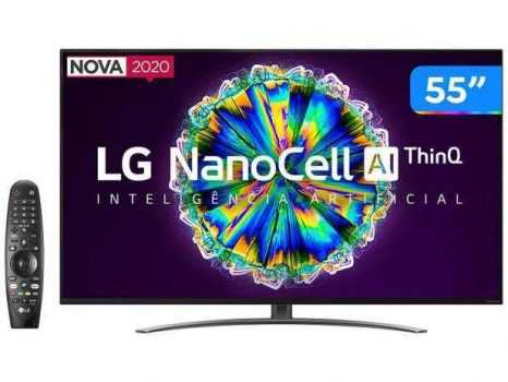 Smart TV 4K NanoCell IPS 55” LG 55NANO86SNA - Wi-Fi Bluetooth HDR Inteligência Artificial 4 HDMI
