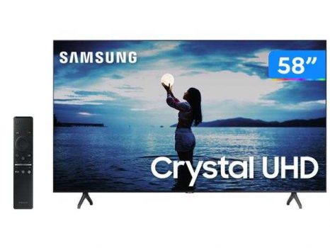 Smart TV LED 58" UHD 4K Samsung UN58TU7000GXZD Crystal UHD, HDR - 2020