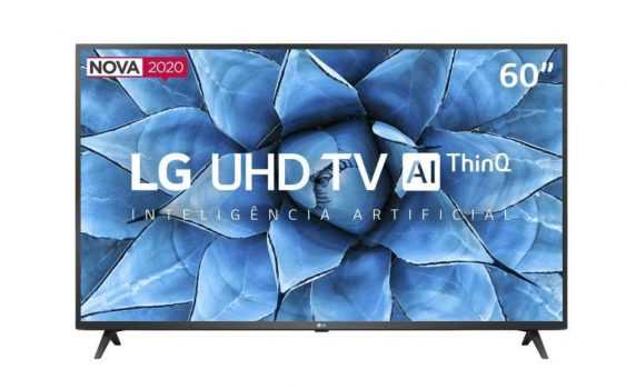 Smart TV Led 60'' LG 60UN7310 Ultra HD 4K AI Conversor Digital Integrado 3 HDMI 2 USB WiFi