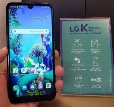 Smartphone LG K12 Prime 64GB Preto 4G Octa Core - 3GB RAM Tela 6,26” Câm. Dupla + Câm. Selfie 13MP