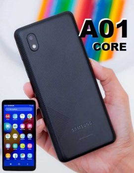 Smartphone Samsung Galaxy A01 Core Dual Chip Android 10.0 Tela 5.3" Quad-Core 32GB Wi-Fi Câmera 8MP - Preto