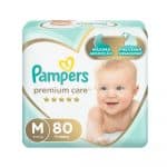 Fralda Pampers Premium Care M - 80 fraldas