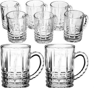 Conjunto 6 Canecas P/cappuccino De Vidro Calcutá 172ml Lyor Transparente No Voltagev