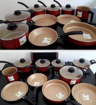 Conjunto De Panela Antiaderente Turin 10 Peças Vermelha – Tramontina
