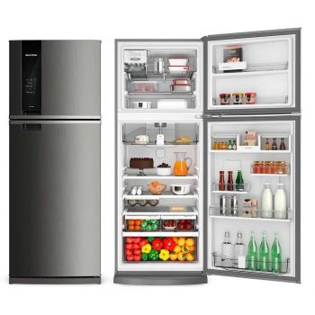 Geladeira Brastemp Frost Free Duplex 462 litros cor Inox com Turbo Control - BRM56AK