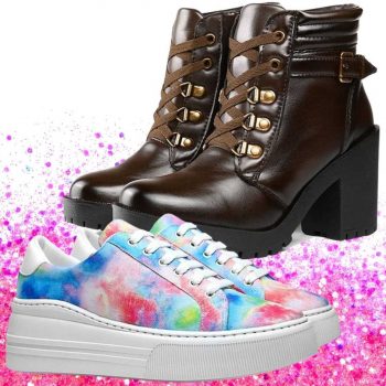 Kit 2 Pares Tênis Tie Dye Com Bota Tratorada SapatoFran Feminino