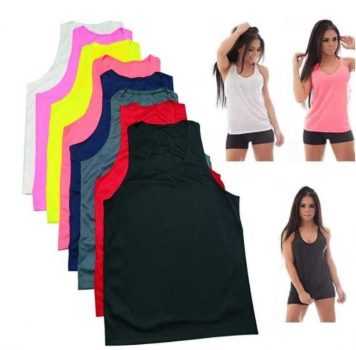 Kit 5 Regatas Nadador Feminino Academia Musculação Fitness