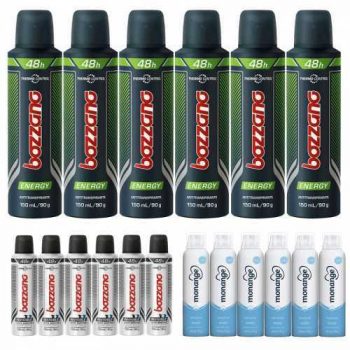 Kit 6 Desodorante Monange e Bozzano Antitranspirante Aerosol -  150ml