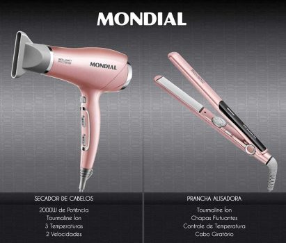 Kit Secador e Chapinha Mondial - KT-83