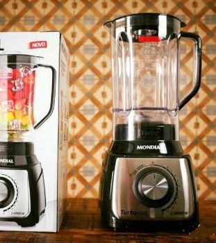 Liquidificador Mondial L-1200 BI 2L - Preto Inox com Filtro 12 Velocidades 1200W