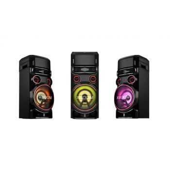 Mini System Torre RN7 LG Bluetooth, Karaokê, USB, Entrada para Guitarra e Microf, Efeito de luzes, Bass Blast