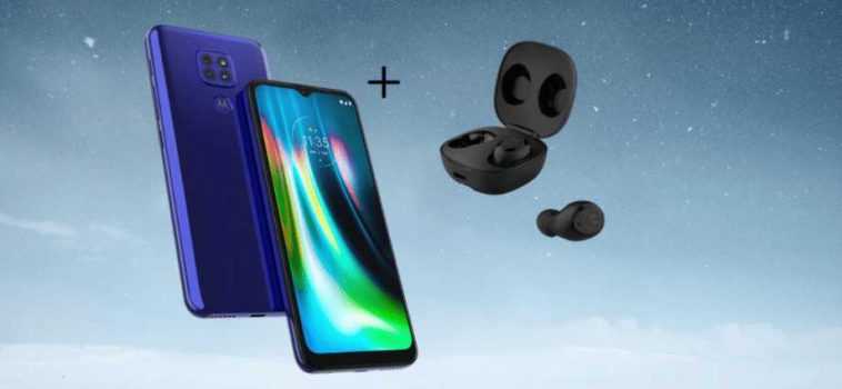 Moto G9 Play + Fone de Ouvido Sem Fio - Azul Safira