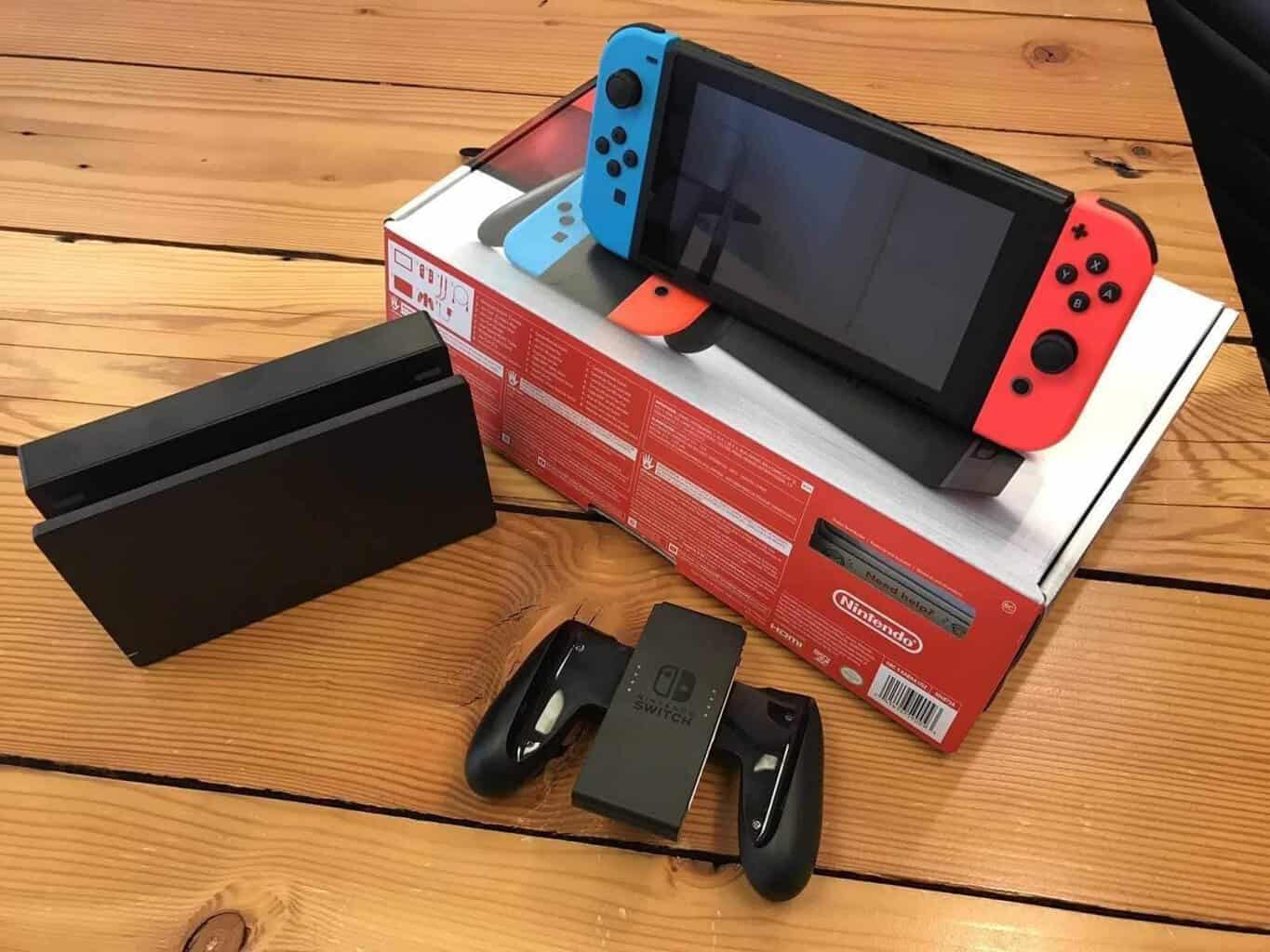 nintendo switch joy con l e r vermelho e azul video game em