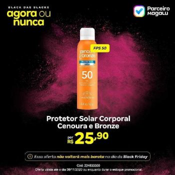 Protetor Solar Corporal Cenoura e Bronze FPS 50 Aerossol Spray Contínuo 200ml