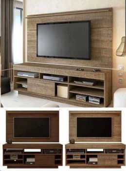 Rack para TV até 47″ com Painel 1 Porta de Correr – 3 Prateleiras – Artely Roma