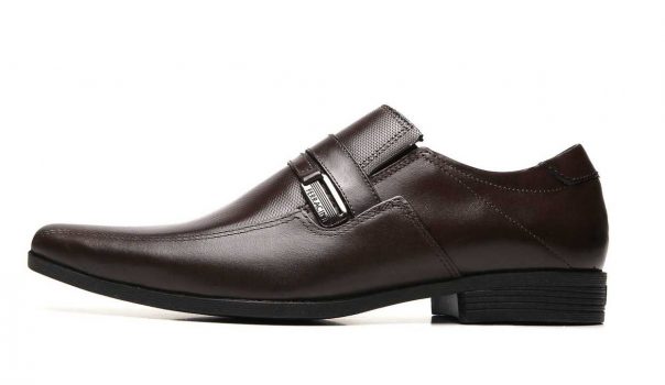 Sapato Social Couro Ferracini Liso Marrom