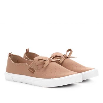 Slip On Moleca Lacinho Feminino - Nude