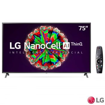 Smart TV NanoCell 4K LG LED 75" com ThinQAI Google Assistente e Wi-Fi - 75NANO79SNA