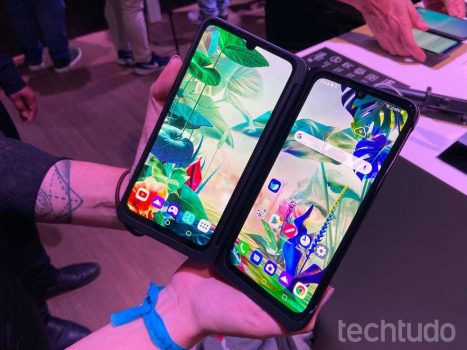 Smartphone LG G8X 128GB Preto 4G Tela 6.4 Pol. Câmera Dupla 13MP Selfie 32MP Android 9.0 Pie