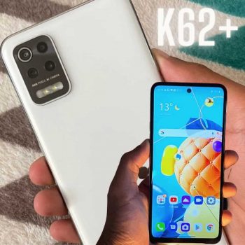 Smartphone LG K62+ Branco 128GB, Tela de 6.59”, Câmera Traseira Quádrupla, Android 10, Inteligência Artificial e Processador Octa-Core