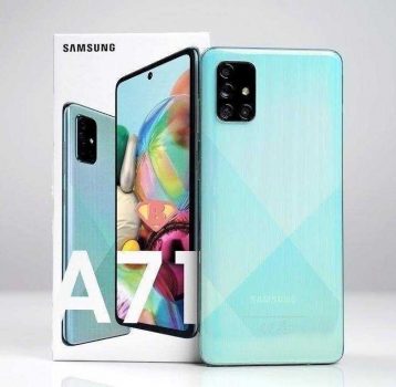 Smartphone Samsung Galaxy A71 Dual Chip Android Tela 6,7" Octa-Core 2.2 GHz 128GB 4G Câmera Quádrupla 64MP + 12MP + 5MP + 5MP - Preto