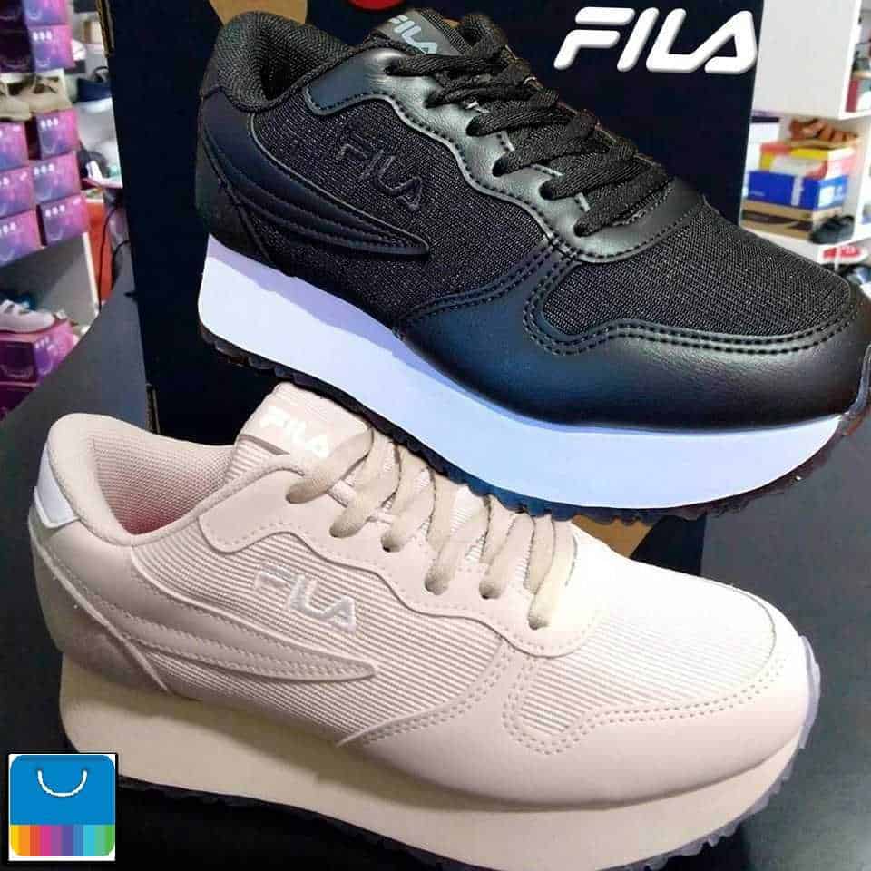 fila euro jogger wedge feminino