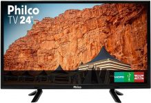 TV LED 24" HD PHILCO PTV24C10D, Resolução HD, Recepção Digital, Preta Bivolt