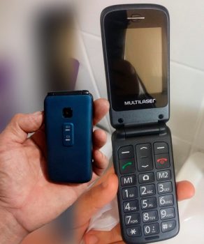 Celular Flip Vita Dual Chip MP3 Azul Multilaser - P9020