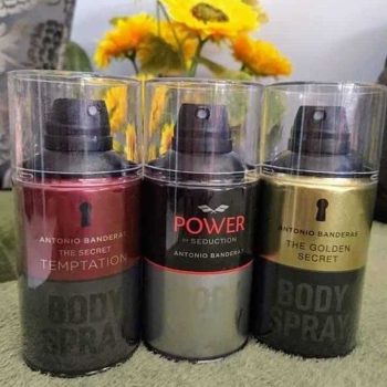 Antonio Banderas Golden Secret The Secret Temptation Power of Seduction Kit 3 Body Spray 250ml
