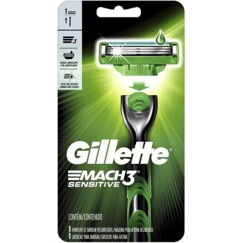Aparelho de Barbear Gillette Mach3 Sensitive