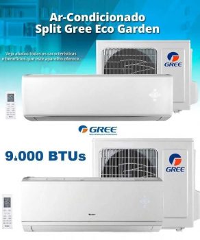 Ar-condicionado Split Gree 9.000 BTUs Quente/Frio - Eco Garden GWH09QB-D3NNB4A
