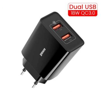 Baseus 18W QC3.0 Dual USB Charger