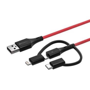 BlitzWolf BW-MT4 Type-C Lightning Micro USB Cable 0.91m