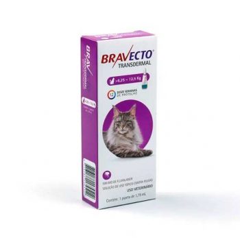 Bravecto Transdermal Gatos, 6,25 até 12,5kg, 500mg Bravecto para Gatos, 6,25 até 12,5kg